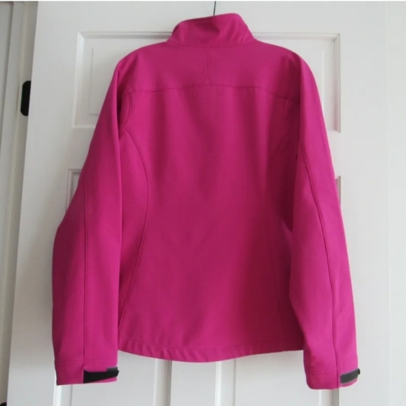 LL Bean Womens Fleece Lined Jacket Hot Pink Zipper Polyester & Spandex Sz S Reg - Picture 5 of 16